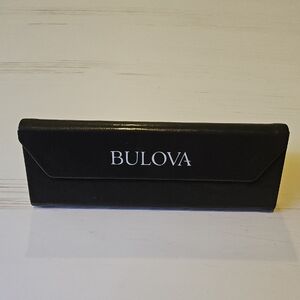 Bulova Black Eyewear Case with White Logo